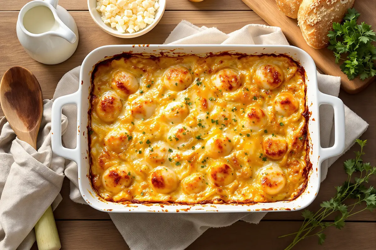 « Ce gratin poireaux–Saint-Jacques bluffe tout le monde (et prend 20 min)! »